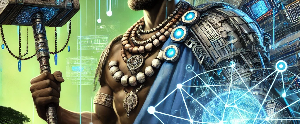 Ogun reimagined as a digital entity,